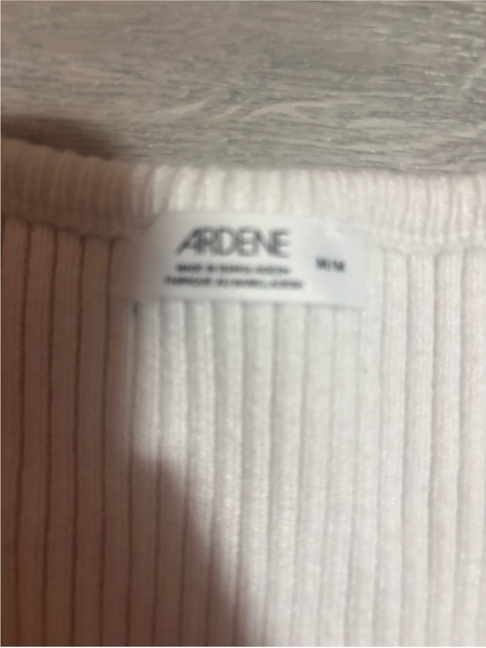 3 for $14 Ardene Cream Ribbed Crop Cardigan size medium - Picture 2 of 3